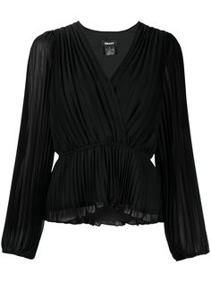 DKNY плиссированная блузка с запахом