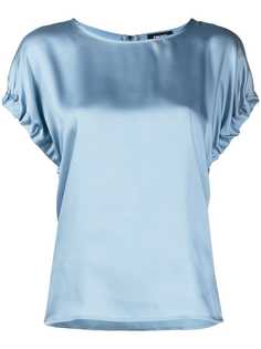 DKNY атласная блузка с короткими рукавами