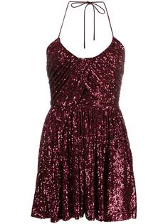 Saint Laurent платье мини с пайетками