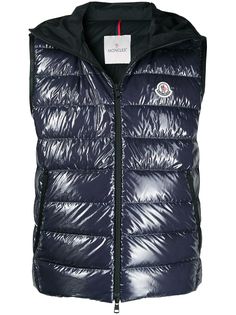 Moncler жилет с капюшоном