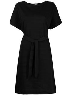 A.P.C. платье в полоску с поясом