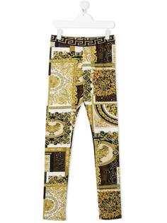Young Versace брюки с принтом Barocco