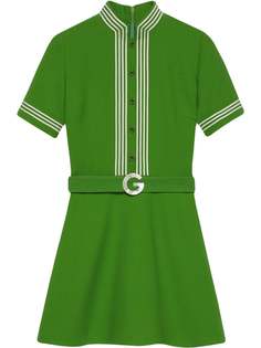 Gucci платье с полосками и поясом