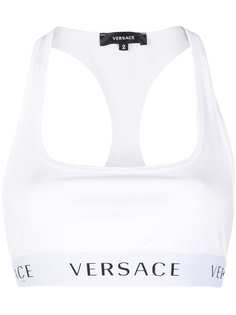 Versace спортивный бюстгальтер с логотипом