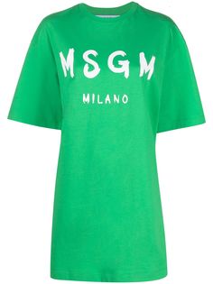 MSGM платье-футболка с логотипом