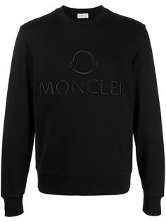 Moncler толстовка с тисненым логотипом