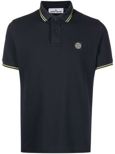 Stone Island рубашка поло с нашивкой-логотипом