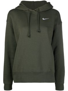 Nike худи с отделкой в рубчик с вышитым логотипом