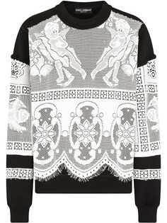 Dolce & Gabbana толстовка с кружевными вставками