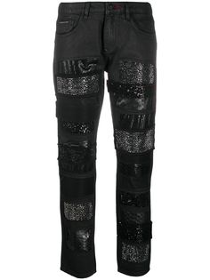 Philipp Plein кастомизированные джинсы бойфренды