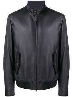 Brioni zipped bomber jacket
