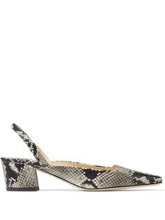 Jimmy Choo туфли Gini 45 с тиснением под кожу змеи
