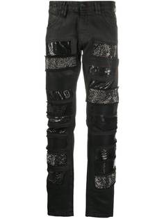 Philipp Plein декорированные джинсы кроя слим