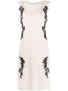 Dorothee Schumacher платье без рукавов с цветочной вышивкой