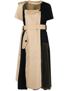 Sacai платье в стиле колор-блок