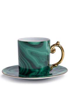 LObjet набор из блюдца и кружки для эспрессо Malachite
