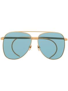 Gucci Eyewear солнцезащитные очки-авиаторы с затемненными линзами