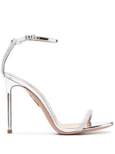 Aquazzura босоножки с эффектом металлик