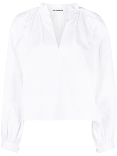 Jil Sander блузка с пышными рукавами