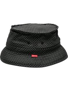 Supreme панама из ткани рипстоп со светоотражающим узором