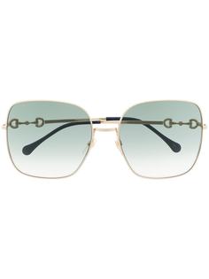 Gucci Eyewear солнцезащитные очки в массивной квадратной оправе