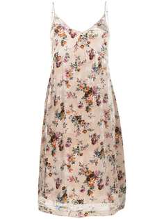 R13 бархатное платье с цветочным узором