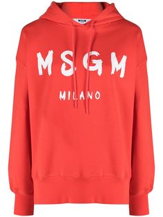 MSGM худи с кулиской и логотипом
