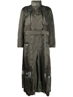Sacai платье миди с дутыми вставками
