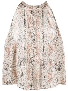 Isabel Marant Étoile блузка со сборками и принтом пейсли