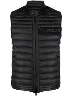 Moncler дутый жилет с логотипом