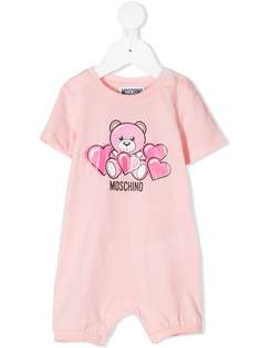 Moschino Kids комбинезон для новорожденного Teddy Bear с короткими рукавами