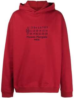 Maison Margiela толстовка с капюшоном и вышитым логотипом