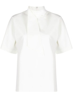 Jil Sander блузка с короткими рукавами и воротником-воронкой