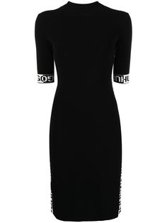 HUGO платье с короткими рукавами и логотипом