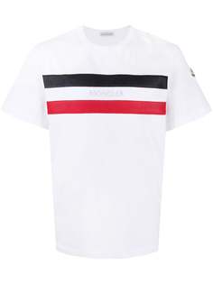 Moncler футболка с контрастными полосками
