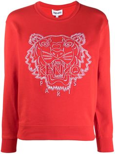 Kenzo толстовка с вышивкой Tiger