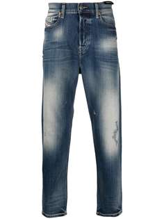Diesel зауженные джинсы с эффектом потертости