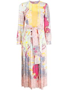 RED Valentino платье с завязками и цветочным принтом