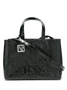 Armani Exchange сумка-тоут с тисненым логотипом