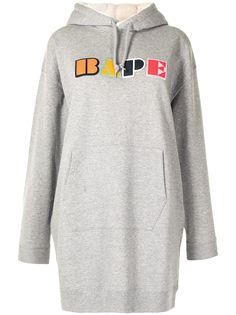 A BATHING APE® платье-худи с нашивкой-логотипом