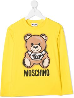 Moschino Kids футболка Teddy Bear с длинными рукавами