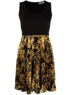Versace Jeans Couture плиссированное платье с принтом Baroque