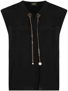 LIU JO блузка с короткими рукавами и цепочками