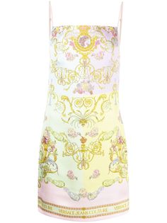 Versace Jeans Couture платье на тонких бретелях с принтом Versailles