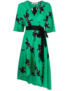 DVF Diane von Furstenberg платье с запахом и принтом