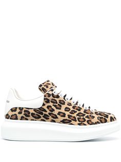 Alexander McQueen кроссовки Oversized с леопардовым принтом
