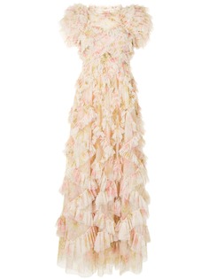 Needle & Thread платье Genevieve Rose с оборками