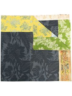 Pierre-Louis Mascia jacquard panelled cotton-silk scarf