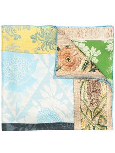 Pierre-Louis Mascia panelled-print silk scarf