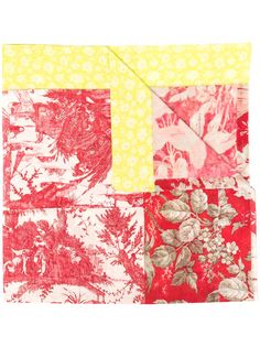 Pierre-Louis Mascia panelled-print cotton-silk scarf